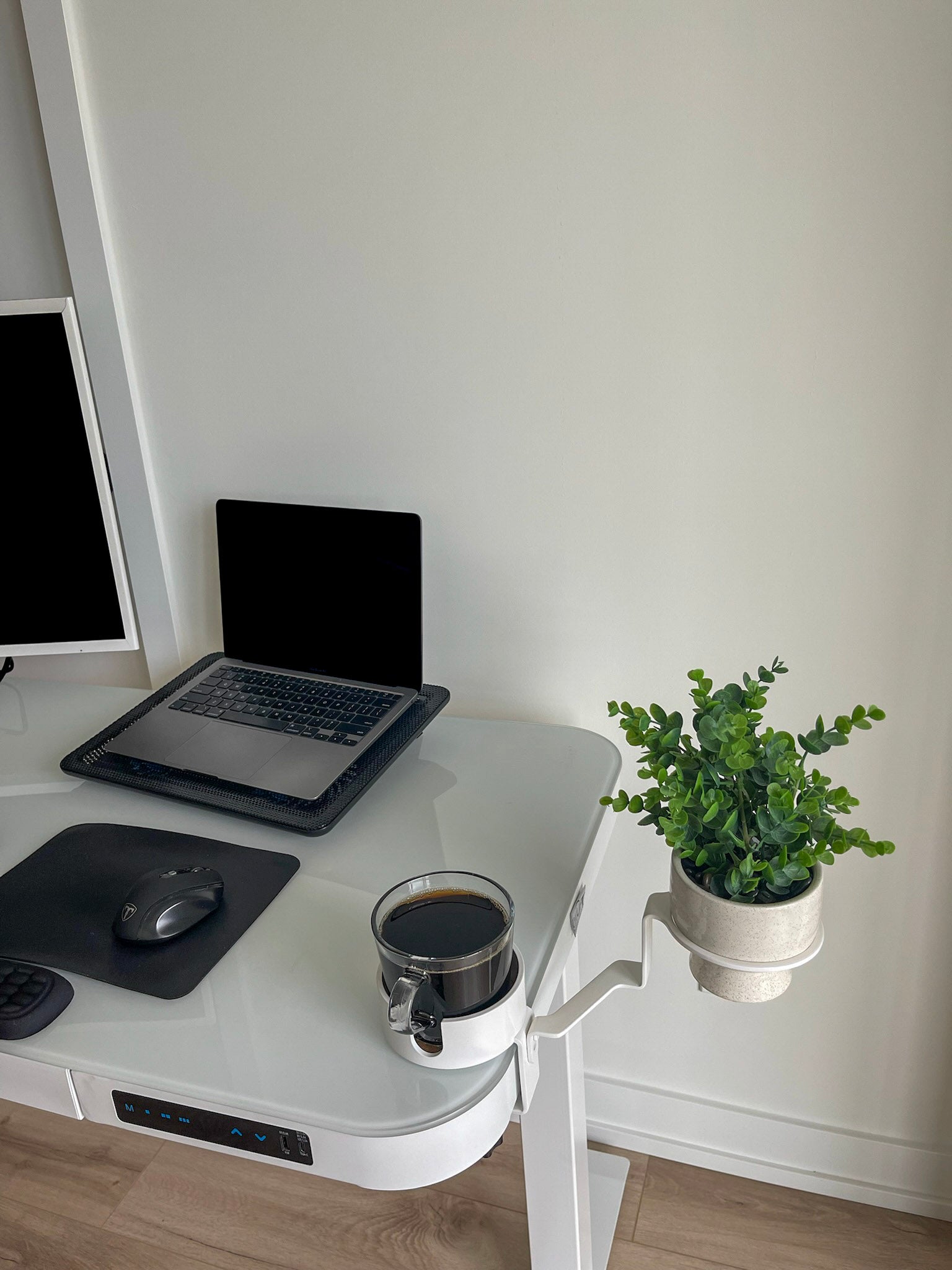 Load video: Desk cup holder and plant Holder 